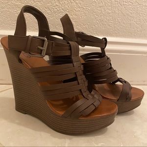Mix No. 6 Brown Wedge Shoes
